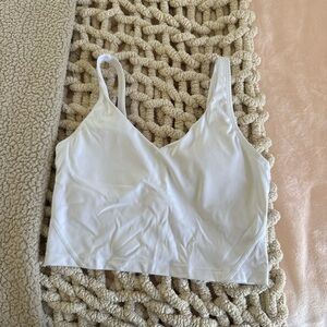 White athletic tank top